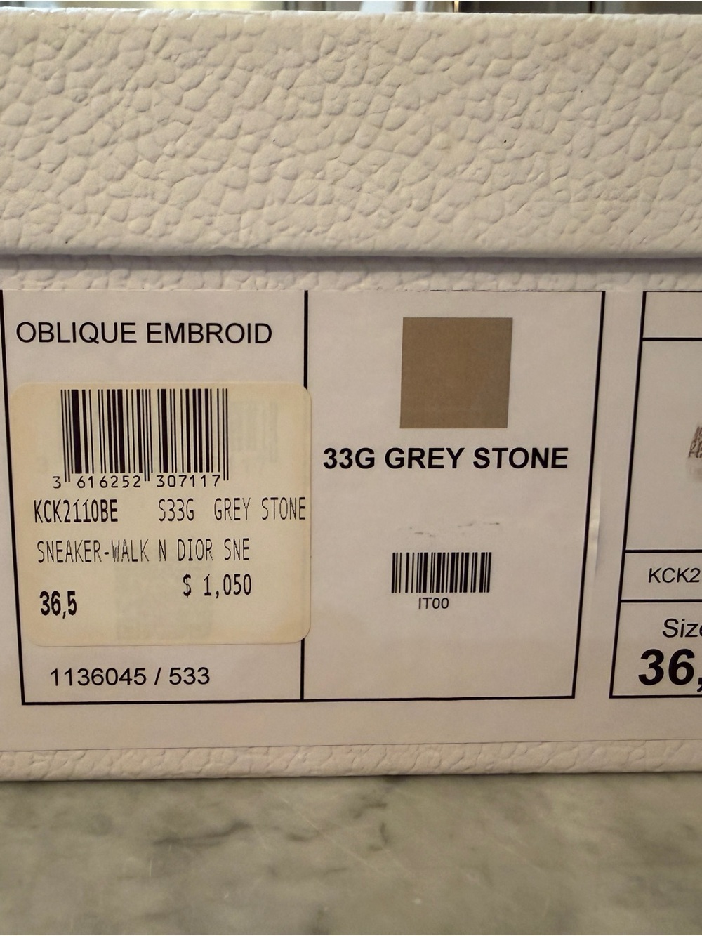 Dior “Walk ‘N’Dior” Beige and Gray Monogram Canvas Sneakers - Picture 7 of 11